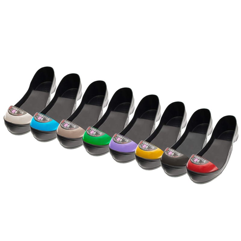 Impacto Protective Products unisex adult Dress Turbotoe Molded PVC Safety Toe Cap with Steel Toe, Purple, XX-Small US,Black - Image 4